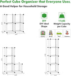 C&AHOME Cube Storage Organizer, 4-Cube Shelving Units, DIY Closet Storage - Image 3