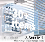 YASONIC Shower Caddy, Large Capacity Bath Organizer - Image 3