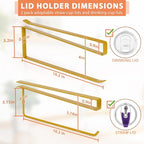 2 Pack Tumbler Lid Organizer, Horizontal Tumbler Lid Storage Hook Up to 20 Lids - Image 3