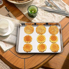 Wildone Baking Sheet with Rack Set, Stainless Steel Cookie Pan baking Tray with - Image 6