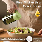 SWEET VIEW 2PCS Olive Oil Dispenser and Oil Sprayer – 16oz/470ml Glass - Image 3