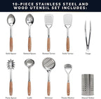 Home Hero Stainless Steel Kitchen Utensils Set - Image 3