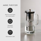 Aarke Purifier - Premium Glass and Stainless Steel Water Filter Pitcher - Image 4