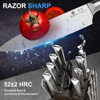 imarku Knife Set, High Carbon Stainless Steel Kitchen Knives, Non-Slip - Image 2
