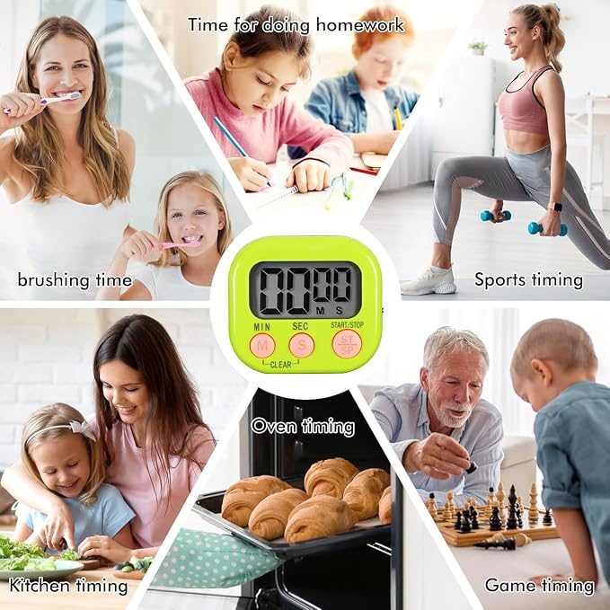 12 Pack Multi-Function Electronic Timer, Learning Management, Suitable - Image 6