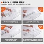 VEVOR 12.5"Wx16.5"Dx3.5"H Pull Out Cabinet Organizer, Heavy Duty Slide Out - Image 5