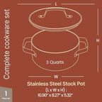 Bakken 3 Quart Ceramic Coated Stock Pot - Image 2