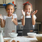 2 Pack Stripes Kids Apron, Kids Cooking Aprons - Image 5