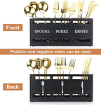 Ayiaren Wooden Silverware Caddy Flatware Cutlery Holder Wood Silverware - Image 4