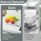 Small Stone Dish Drying Mat for Kitchen Counter, Foldable Water Absorbing - Image 7