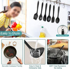 TeamFar Silicone Cooking Utensil Set of 7, Healthy & One-Piece, Anti-Heat & - Image 4