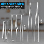 HOTEC Kitchen Tweezers Tongs Stainless Steel, Baking & Repair - Image 7