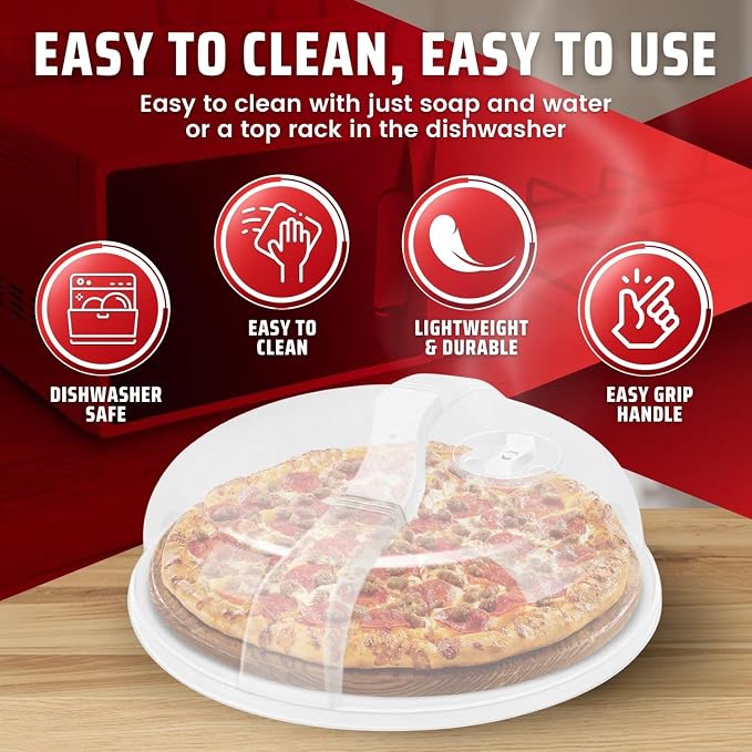 Flexzion 2 Pack 10.5 Inch Microwave Splatter Cover - Image 4