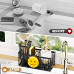 Sponge Holder for Kitchen Sink, Smiley Face Sink Caddy - Image 6