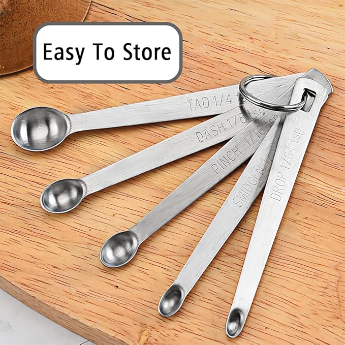 2PCS 1/8 Teaspoon Single Tiny Measuring Spoon, Small Individual Stainless Steel - Image 4