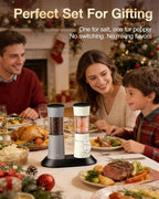 Electric Salt and Pepper Grinder Set, Stainless Steel Automatic Pepper Mill - Image 7