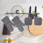 4Pcs Oven Mitts and Pot Holders Set, 572F Heat Resistant Oven Glove, Soft - Image 5
