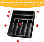 Kitchen Bamboo Silverware Organizer, Kitchen Drawer Organizer - Image 3