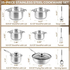 Stainless Steel Cookware Set - Image 2