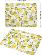 Lemon Dish Drying Mat for Kitchen Counter Spring Summer Microfiber Absorbent - Image 2