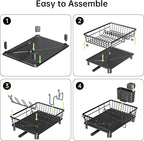 Dish Drying Rack, Dish Racks for Kitchen Counter, Detachable Dish Drainer - Image 9