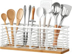 Kitchen Cooking Utensil Holder for Kitchen Counter, 4 Large White Compartments by Kinkota