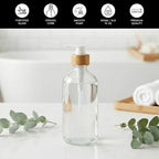 SAVVY & SORTED Glass Hand Soap Dispenser Bathroom, Dish Soap Dispenser - Image 3