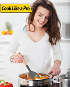 Pack of 4 Silicone Cooking Utensils Set, Non Stick Solid Spatulas and Heat - Image 4