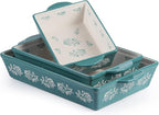 Wisenvoy Baking Dish Ceramic Lasagna Pan Casserole Dish 3-Piece Bakeware Sets by wisenvoy
