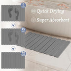 Foldable Stone Bath Mat, Quick Dry Stone Drying Mats - Image 2