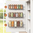 Mystozer 5 Pack Spice Rack Seasoning Organizer Wall Mount, Spice Storage Spice - Image 3