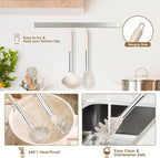 TeamFar Silicone Soup Ladle and Pasta Fork Set, Serving Soup, Non-Toxic & - Image 6