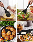 Pack of 2 Silicone Cooking Spoons, Non Stick Solid Kitchen Spoon - Image 5