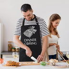 Grill Aprons for Men Women, Dinner is Coming Kitchen Chef Apron - Image 7