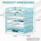 2 Pack 5-Tier Blue Desk Organizer - Image 5