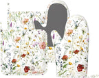 Wildflower Flower Oven Mitts and Pot Holders Set of 4 Silicone Boho Butterfly by BOKEKANG