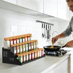 RCHYFEED Spice Rack Organizer for Cabinet, 3 Tier Spice Rack Expandable - Image 7