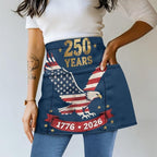 Server Apron with 3 Pockets, Waterproof Oil Waitress Waiter Half Apron - Image 2