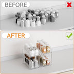 Yieach 4 Pack 2 Tier Vertical Spice Rack Pull Out, 10.4'' Deep Narrow Slide Out - Image 5