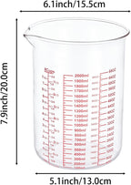 High Borosilicate Glass Measuring Cup-V-Shaped Spout，Glass Measuring Beaker - Image 4