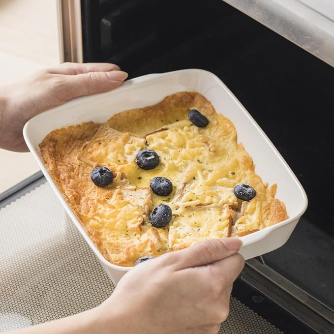 HOMBENE Casserole Dish Set for 2, Ceramic Baking Pan, Ceramic Baking Dish - Image 4
