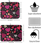 Happy Valentine's Day Kitchen Drying Mats - Image 2