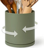 D'vine Dev 360° Rotating Utensil Holder – 7.2" Kitchen Utensil Crock by DvineDevPlanterPotsandStand