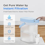 Waterdrop ED06B Electric Water Filter Pitcher, FreshTaste Rechargeable Dispenser - Image 2