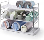 YouCopia UpSpace Water Bottle and Travel Mug Cabinet Organizer, Adjustable by YouCopia