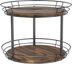 LAMU 12'' Lazy Susan Turntable Organizer, 2 Tier Round Rotating Spice Rack by YourHome-OrganizationHelper