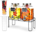 1.6 Gallon Glass Drink dispenser, Lemonade Dispenser by MIWUYI