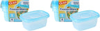 Glad Food Storage Containers, Small Rectangle, 24 Ounces | Freezerware | 4 by GladTrashFoodStorage