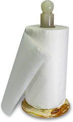 Handmade Green Onyx Paper Towel Holder – Unique Natural Stone Stand by Unknown