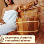 Red Cedar Sauna Bucket and Ladle Set 4L - Image 3